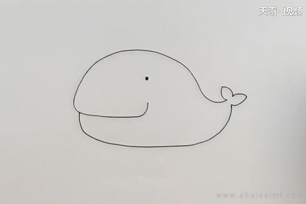鲸鱼简笔画怎么画 鲸鱼简笔画图片