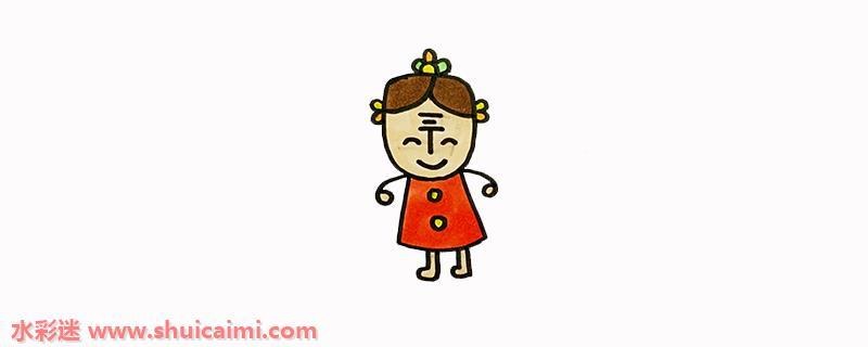 适合儿童绘画的丁奶奶简笔画