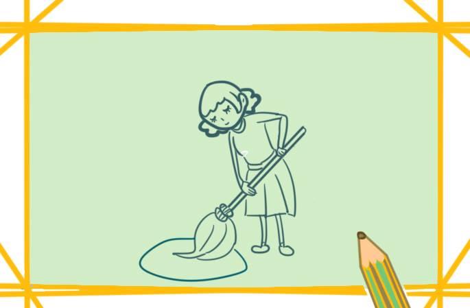 拖地简笔画 幼儿拖地简笔画