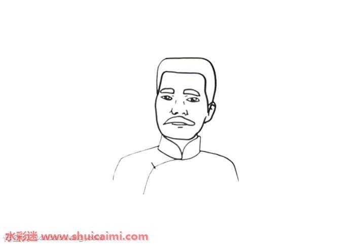 鲁迅先生头像怎么画 鲁迅先生头像简笔画步骤