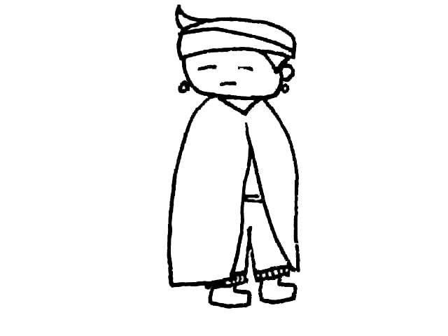王子的简笔画图片大全 王子简笔画图片大全 帅气