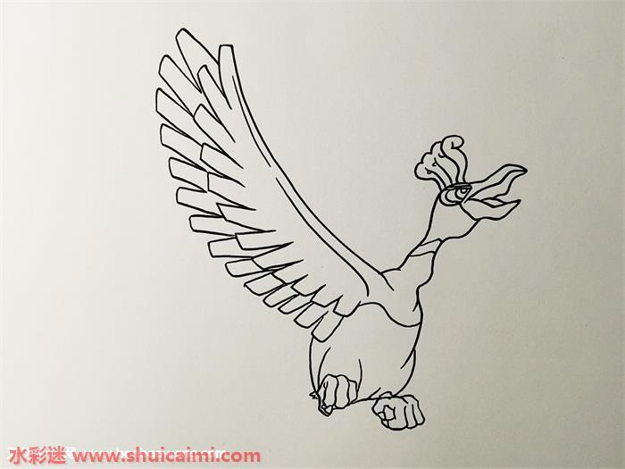 神奇宝贝凤王怎么画 神奇宝贝凤王简笔画图片大全