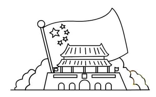 庆国庆简笔画图片大全 庆国庆简笔画绘画