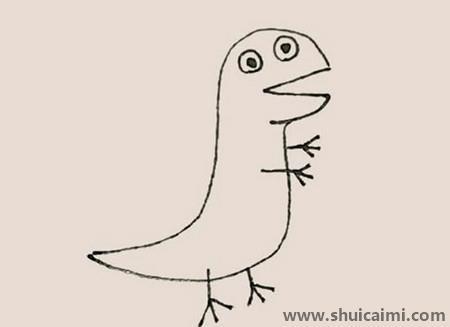 乔治恐龙儿童简笔画