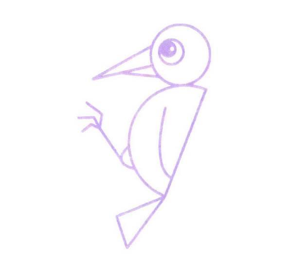 啄木鸟简笔画 啄木鸟简笔画图片