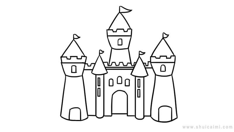 城堡简笔画怎么画 城堡简笔画步骤