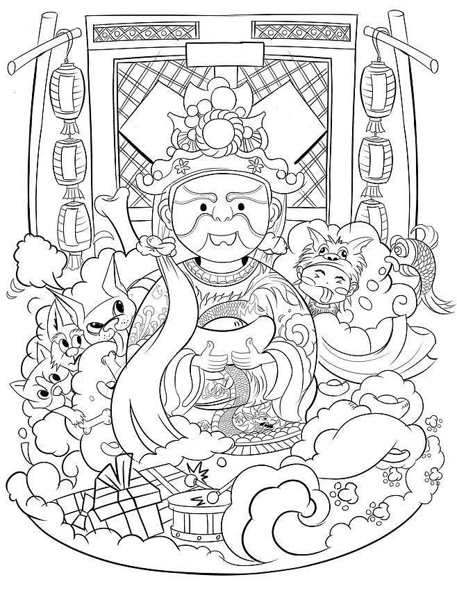 兔年财神爷怎么画简笔画 牛年财神爷简笔画图片