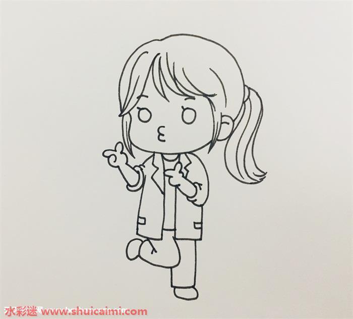 女医生怎么画 女医生简笔画图片大全彩色