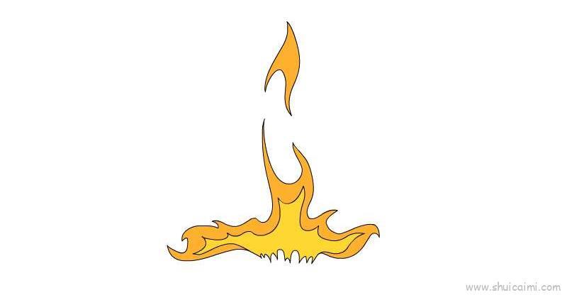 小火苗儿童画怎么画 小火苗简笔画图片