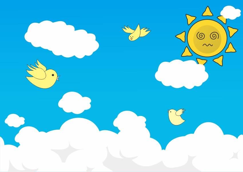 天空简笔画图片大全 天空简笔画图片大全彩色卡通图片