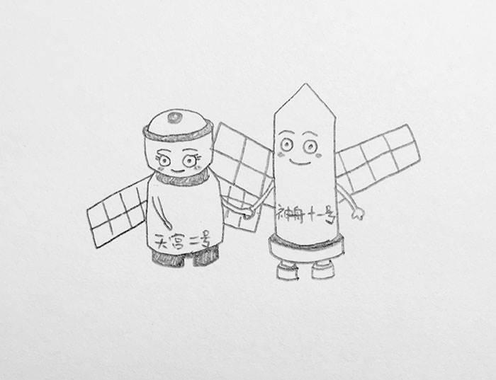 神舟飞船简笔画 神舟飞船简笔画彩色