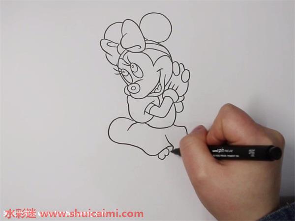 米妮怎么画 米妮简笔画步骤图