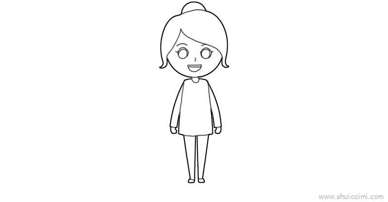 女孩儿童画怎么画 女孩简笔画图片大全