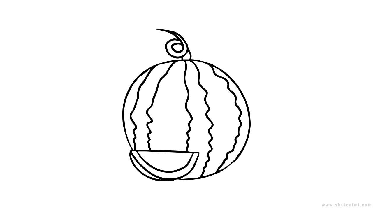 西瓜皮简笔画怎么画 西瓜皮简笔画画法