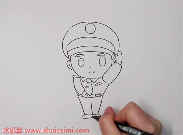 交警怎么画 交警简笔画步骤图