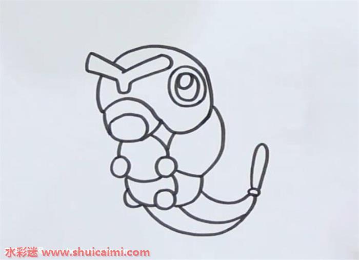 绿毛虫怎么画 绿毛虫简笔画简单好看