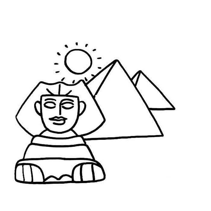 金字塔简笔画 金字塔简笔画图片大全彩色