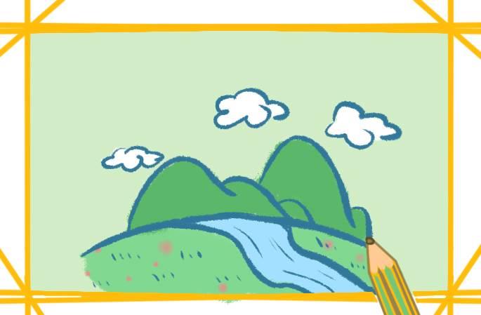 山水简笔画 山水简笔画简单又漂亮