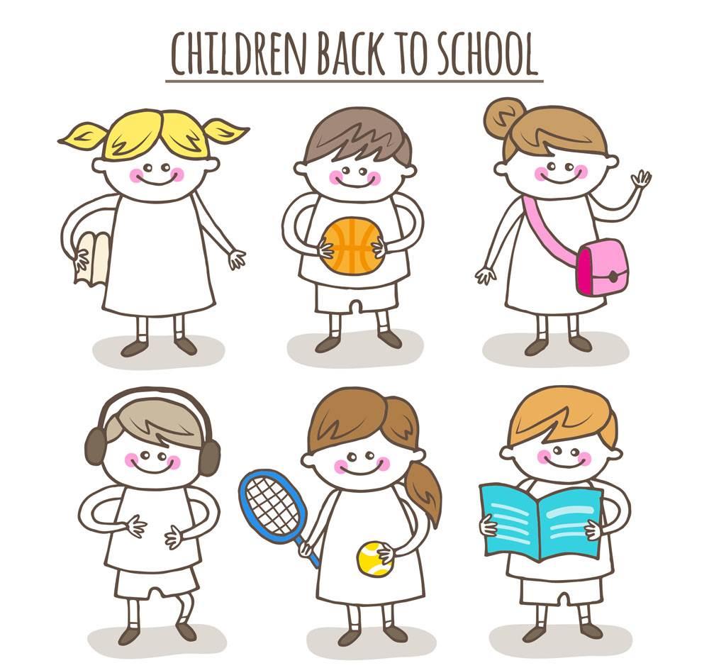 学生简笔画 学生简笔画女孩