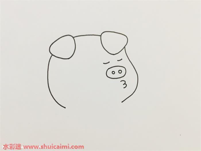 猪怎么画 猪简笔画图片带颜色