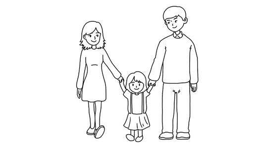 一家三口简笔画 一家三口简笔画男孩