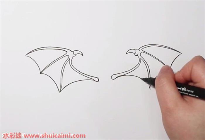 恶魔翅膀怎么画 恶魔翅膀简笔画漂亮彩色