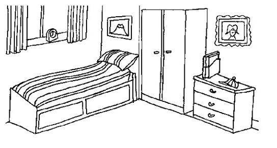卧室简笔画 卧室简笔画图片大全