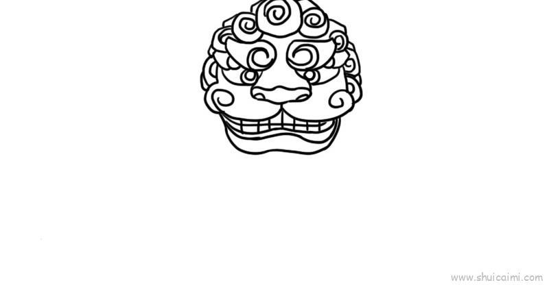石狮子儿童画怎么画 石狮子简笔画简单