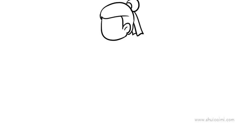 古装儿童画怎么画 古装简笔画图片