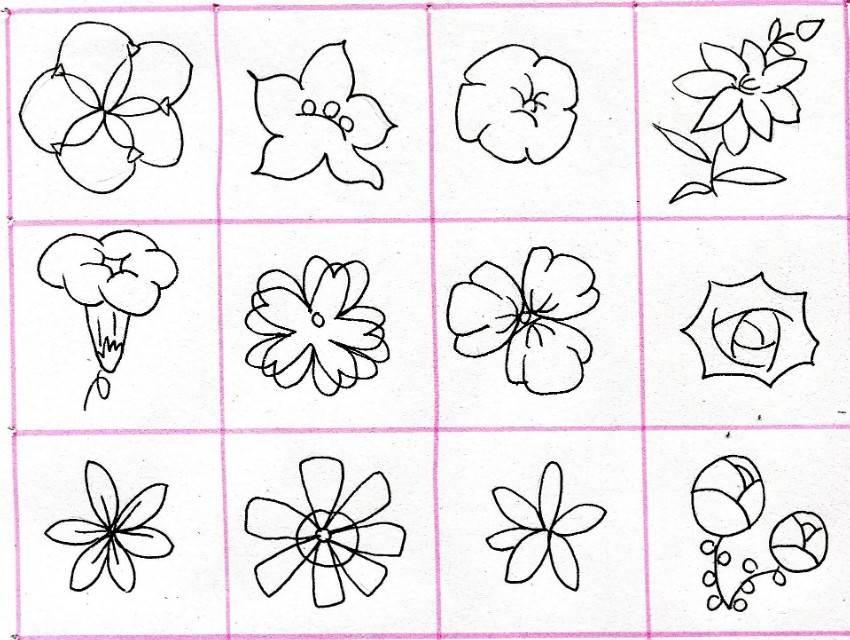 花卉简笔画图片大全 花卉简笔画图片大全大图彩色