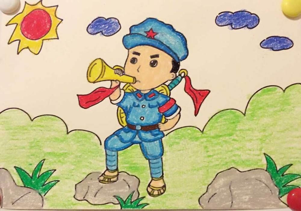 红军简笔画 红军简笔画简单又漂亮