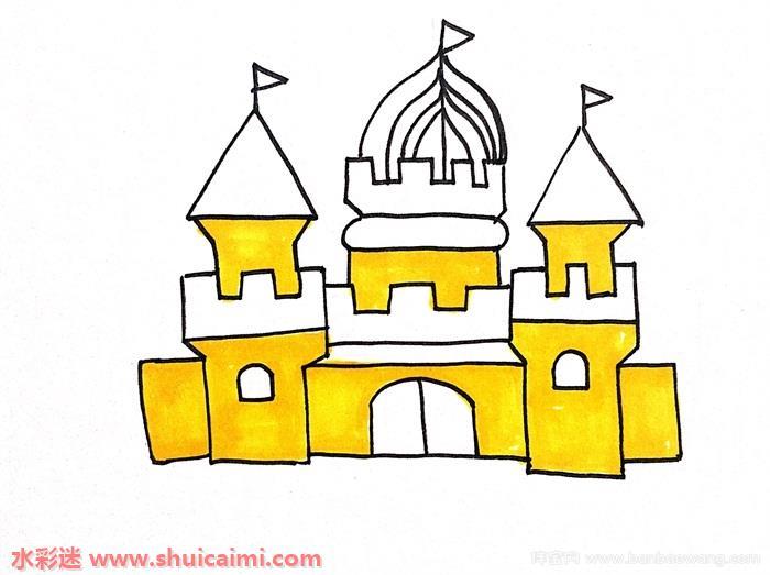 QQ红包城堡怎么画 QQ红包城堡简笔画图片大全带颜色