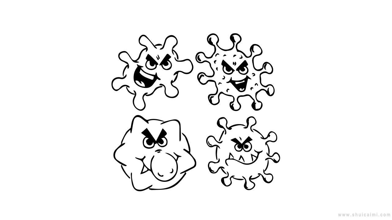 病毒简笔画怎么画 病毒简笔画图片