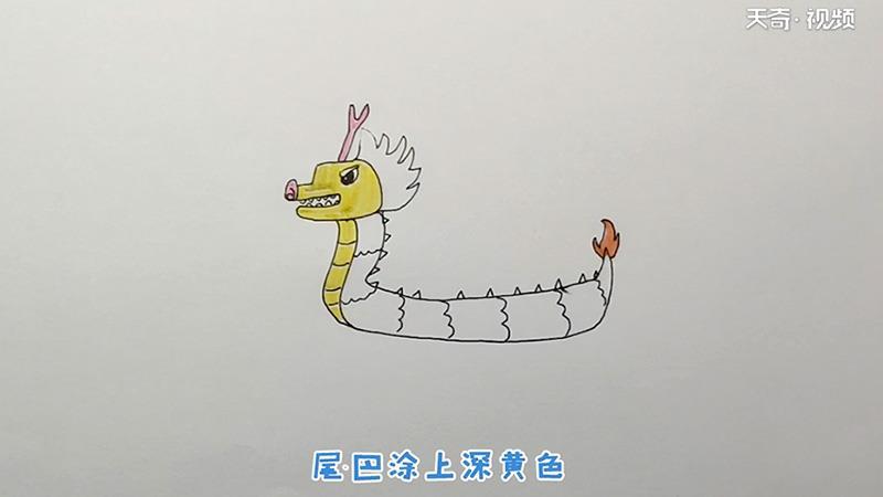 龙舟简笔画怎么画 龙舟简笔画顺序