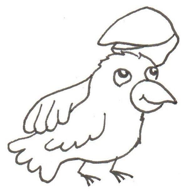 黄鹂鸟妈妈和宝宝的简笔画怎么画 黄鹂鸟妈妈和宝宝的简笔画图片大全