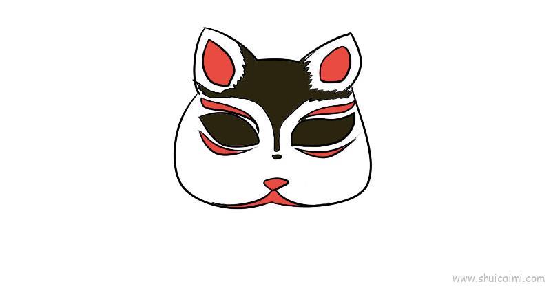 猫妖面具儿童画怎么画 猫妖面具简笔画简单又好看