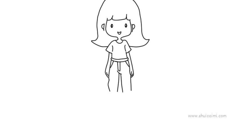 酷女孩儿童画怎么画 酷女孩简笔画画法