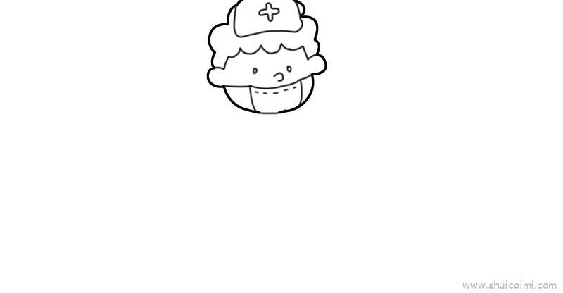 戴口罩儿童画怎么画 戴口罩简笔画图片