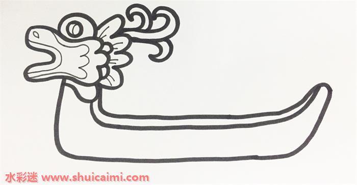 龙舟怎么画 龙舟简笔画图片大全带颜色