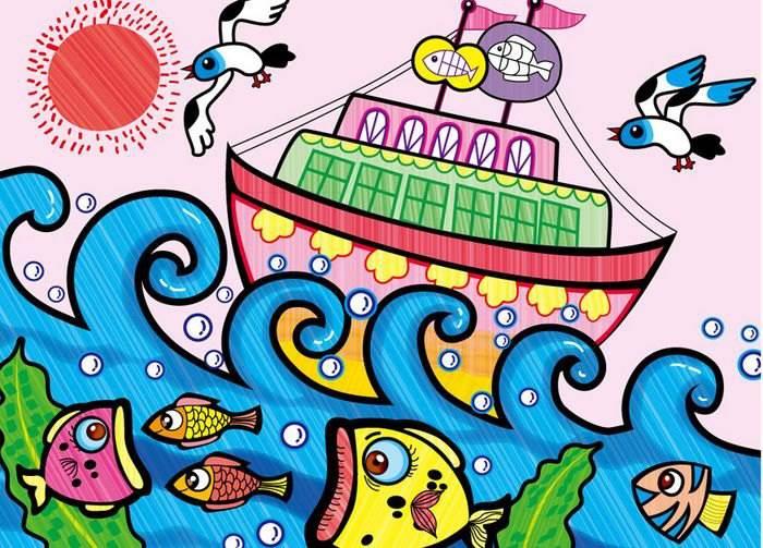 船的简笔画 船的简笔画彩色