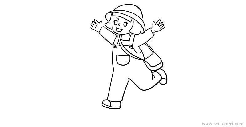 踏青春游儿童画怎么画 踏青春游简笔画简单又好看