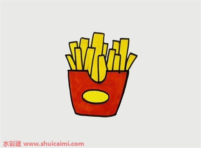 薯条怎么画 薯条简笔画步骤