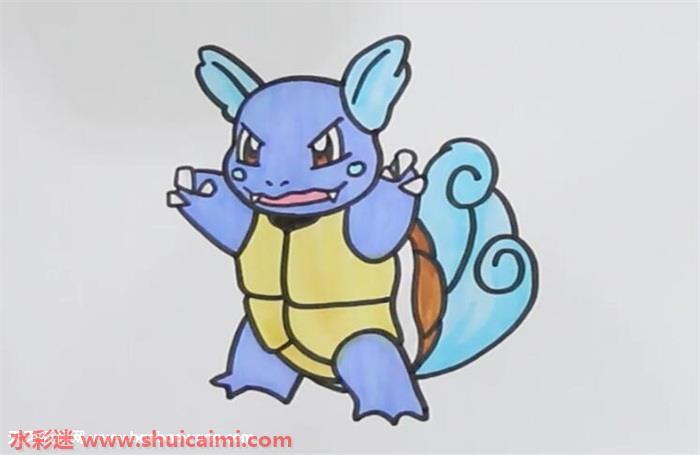 卡咪龟怎么画 卡咪龟简笔画图片
