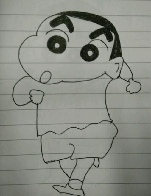 蜡笔小新简笔画 蜡笔小新简笔画简单