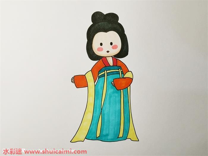 古风人物裙子怎么画 古风人物裙子简笔画漂亮卡通