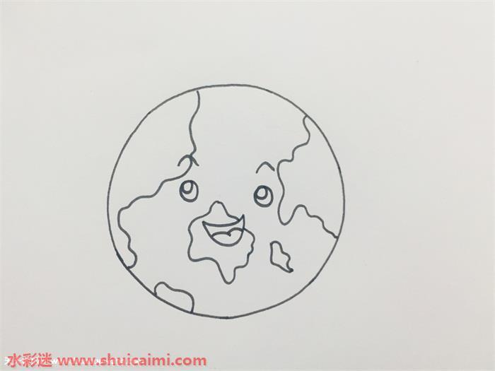 地球怎么画 好看地球简笔画图片大全带颜色