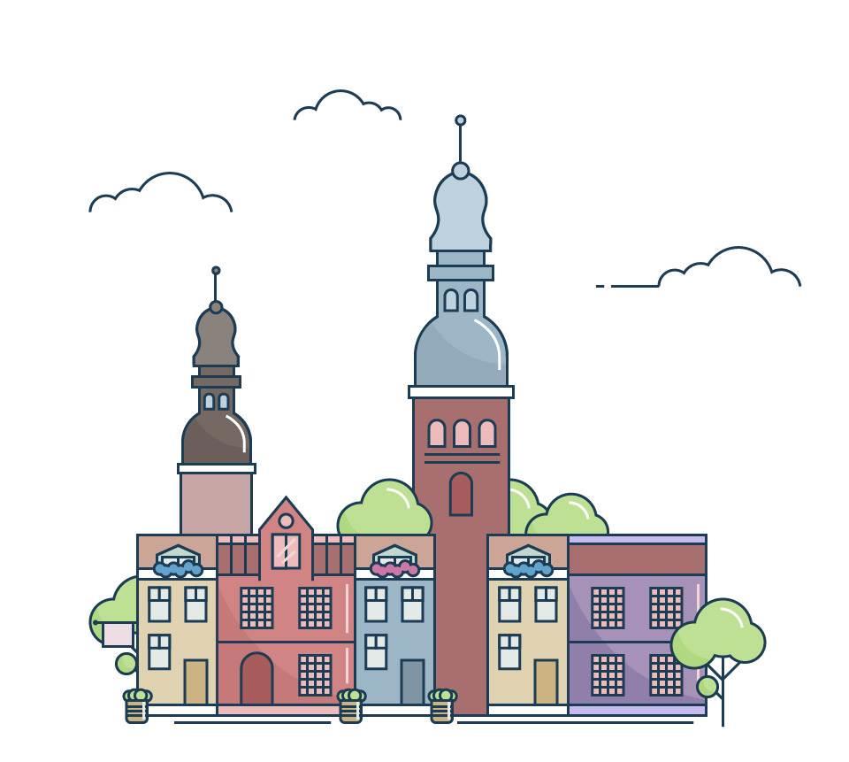 城市简笔画图片大全 城市简笔画图片大全集简单的高楼大厦