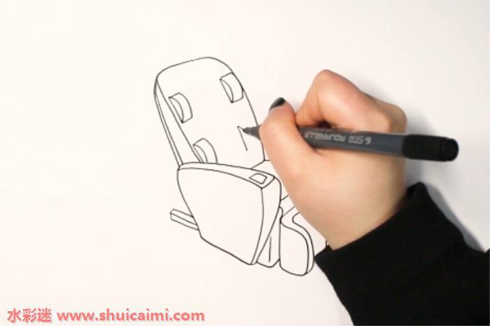 按摩椅怎么画 按摩椅简笔画漂亮卡通