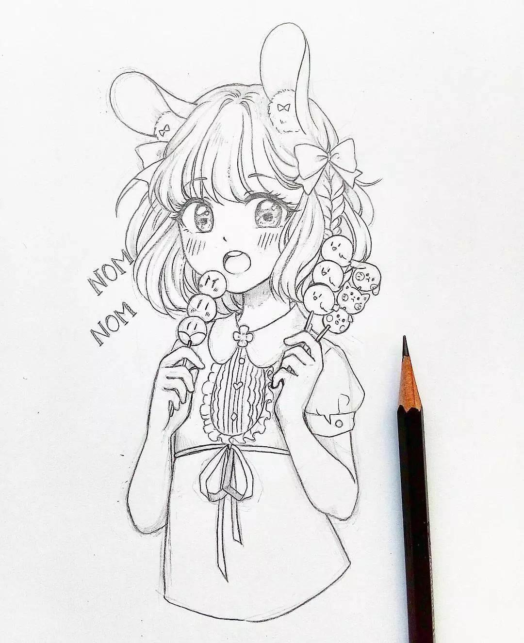 简笔画人物少女 漫画简笔画人物少女