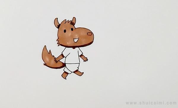 大灰狼简笔画怎么画 大灰狼简笔画步骤